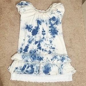 Ruffled tie dye dress